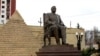 Azerbaijan - Monument of Egypt president Hosni Mubarak in Baku Khirdalan - 31Jan2011